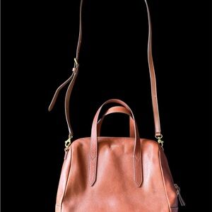 Fossil Tan Leather Crossbody Bag